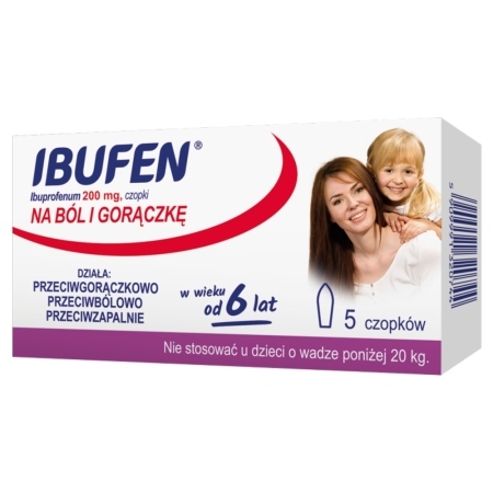 Ibufen 200 mg x 5 czop.