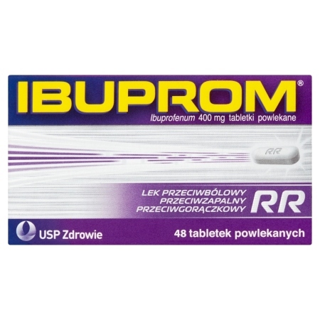 Ibuprom RR Lek przeciwbólowy przeciwzapalny przeciwgorączkowy 48 sztuk