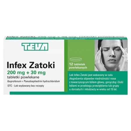 Infex Zatoki Tabletki powlekane 12 sztuk