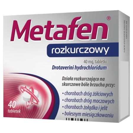 Metafen rozkurczowy 40mg. 40 tabletek