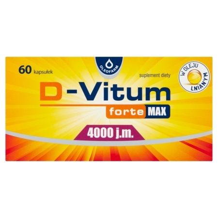 Oleofarm D-Vitum Forte Max 4000 j.m. Suplement diety 16 g (60 sztuk)