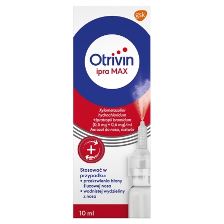 Otrivin ipra Max 0,5 mg + 0,6 mg Aerozol do nosa 10 ml