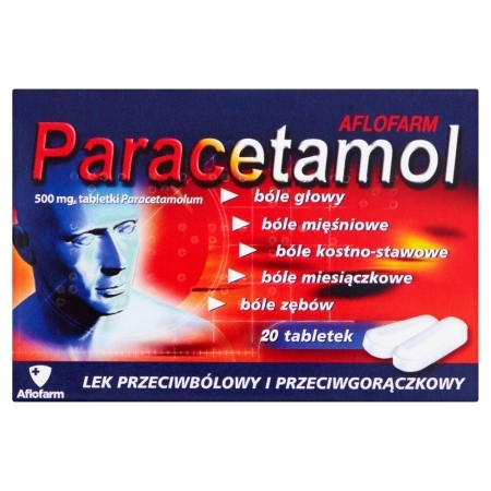 Paracetamol Lek przeciwbólowy i przeciwgorączkowy 20 sztuk