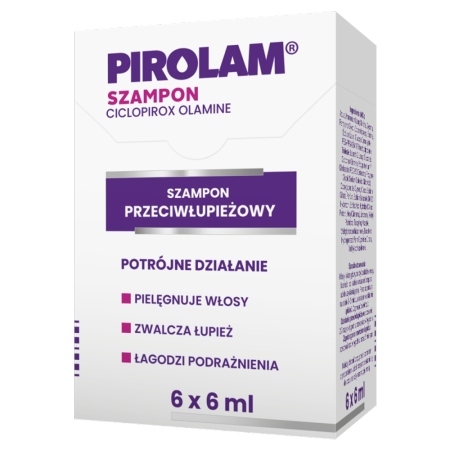 PIROLAM Szampon przeciwłupieżowy - 6 saszetek x 6 ml