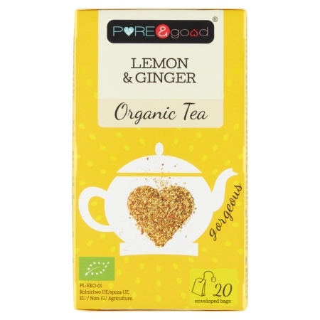 Pure&Good Lemon & Ginger Ekologiczna herbatka ziołowo-owocowa 40 g (20 x 2 g)