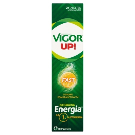 Vigor Up! Fast Tabletki musujące o smaku pomarańczowym Suplement diety 20 sztuk