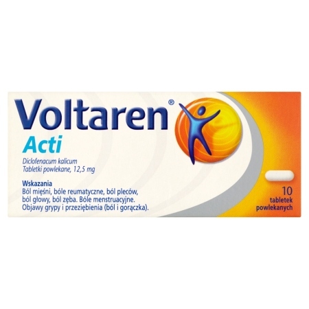 Voltaren Acti 12,5 mg Lek przeciwbólowy przeciwzapalny i przeciwgorączkowy 10 tabletek